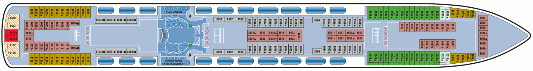 Deckplan Deck 08 – Norwegian Jewel