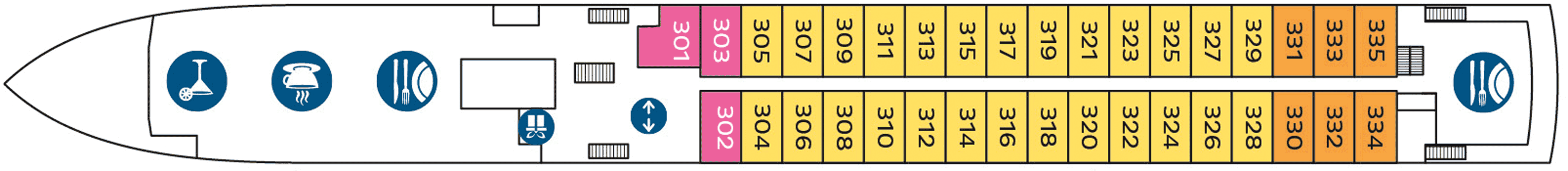 Deckplan Oberdeck – nickoSpirit