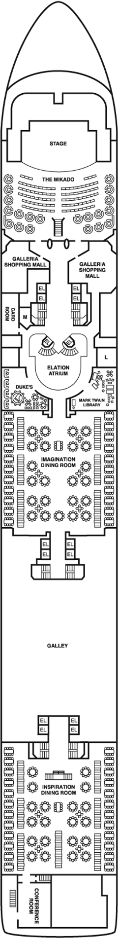 Deckplan Atlantic Deck – Carnival Elation