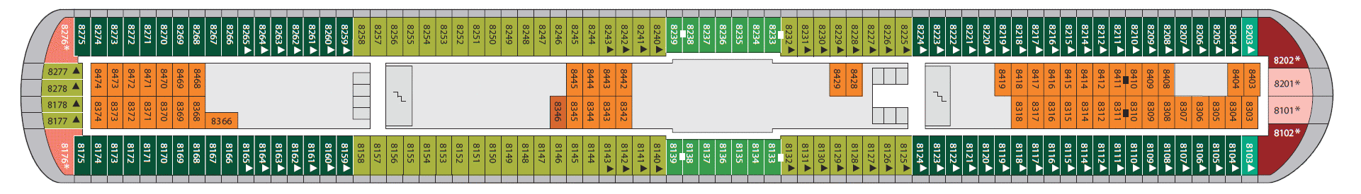 Deckplan Deck 8 – AIDAsol