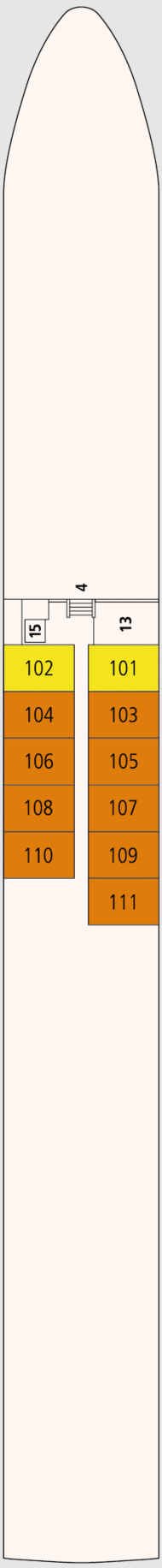 Deckplan Deck 1 – A-Rosa Clea
