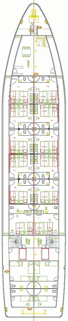Deckplan Hauptdeck – Lan Diep