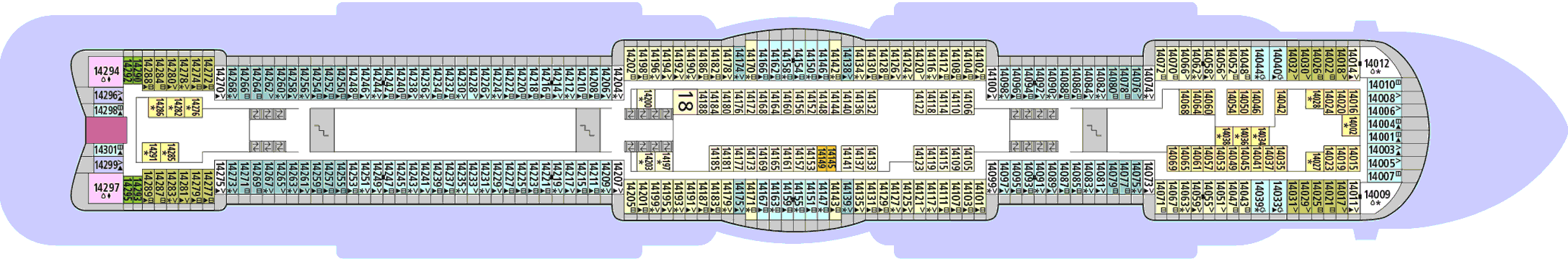Deckplan Deck 14 – AIDAnova
