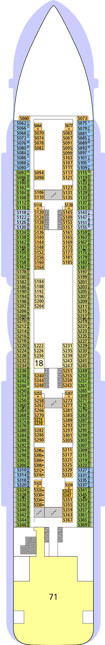 Deckplan Deck 5 – AIDAnova