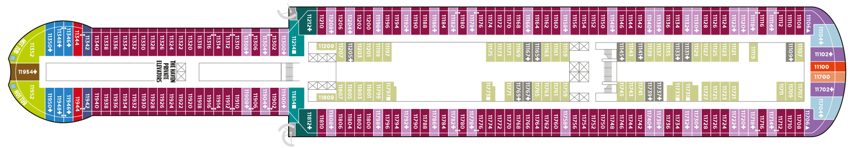 Deckplan Deck 11 – Norwegian Viva