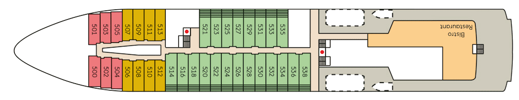 Deckplan Deck 5 – HANSEATIC inspiration