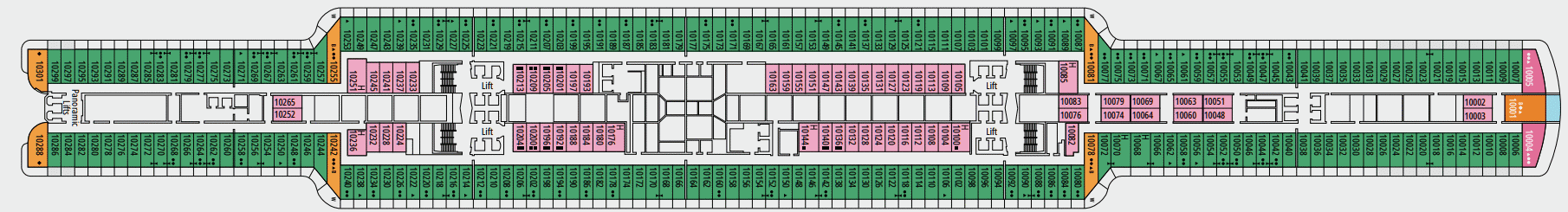 Deckplan 10 Tasmania – MSC Seascape