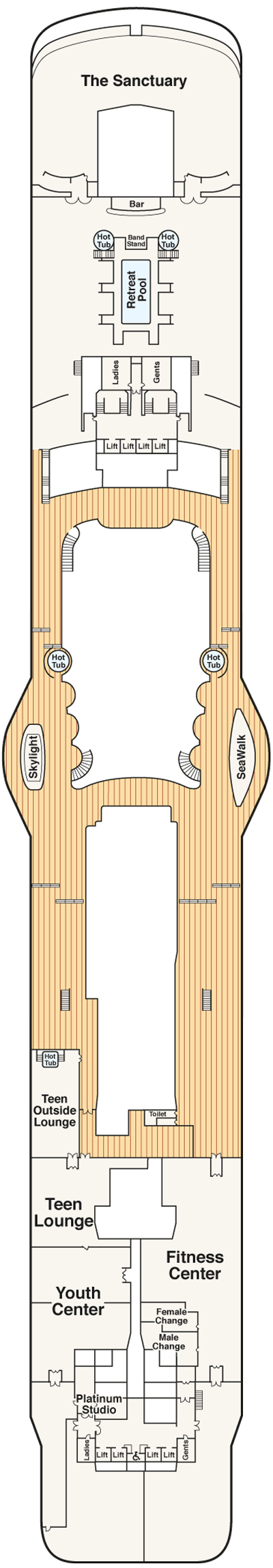 Deckplan Deck 17 Sun – Royal Princess