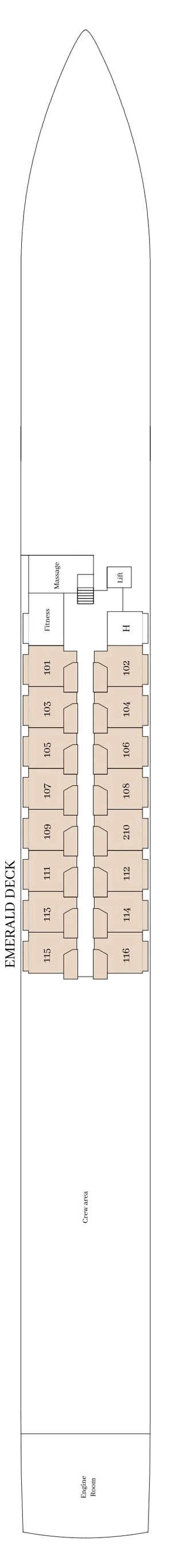 Deckplan Smaragd Deck – VIVA One