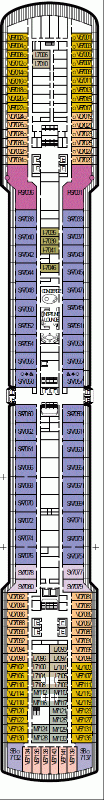 Deckplan Deck 7 - Rotterdam Deck – Eurodam