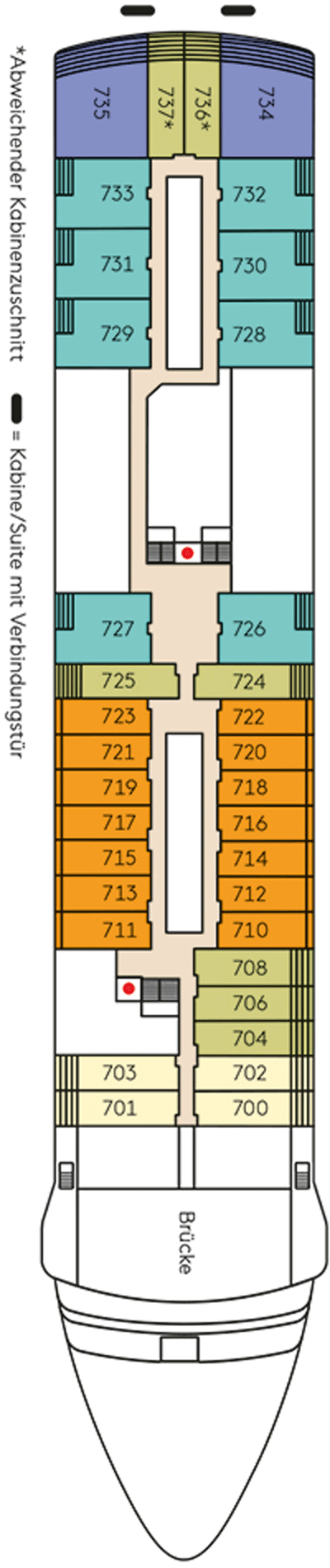 Deckplan Deck 7 – HANSEATIC spirit