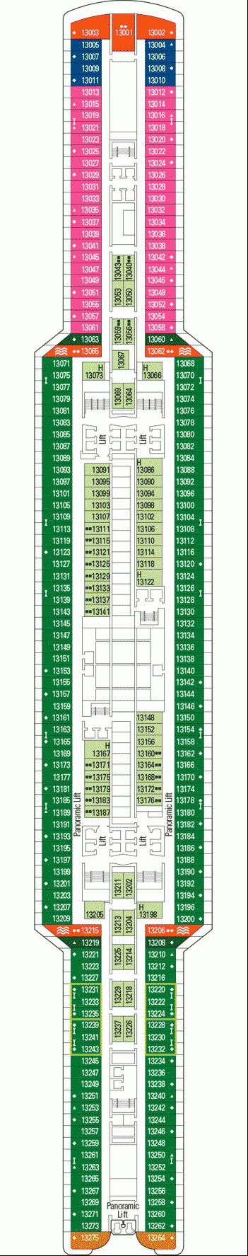 Deckplan Deck 13 – MSC Seaview