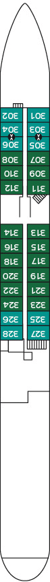 Deckplan Hauptdeck – Belvedere
