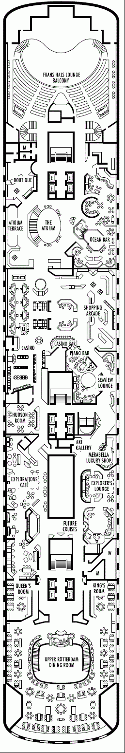 Deckplan Deck 5 - Upper Promenade Deck – Volendam