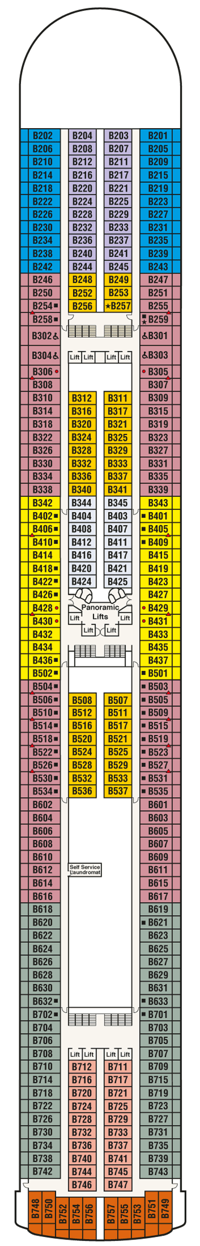 Deckplan Deck 11 - Baja – Caribbean Princess