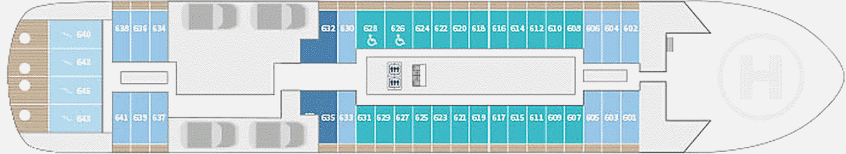 Deckplan Deck 6 – Commandant Charcot