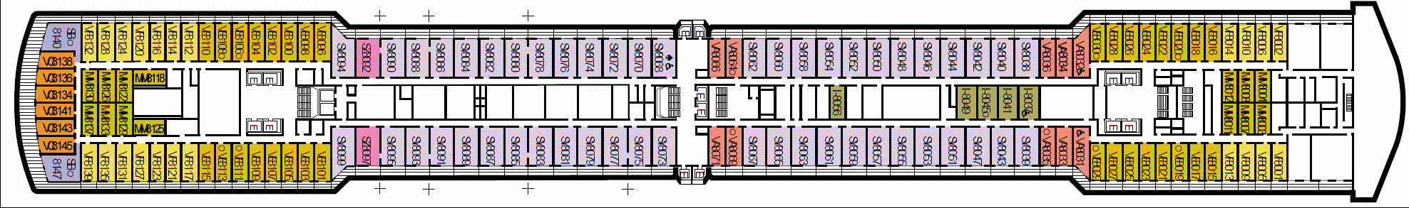 Deckplan Deck 8 - Navigation Deck – Noordam