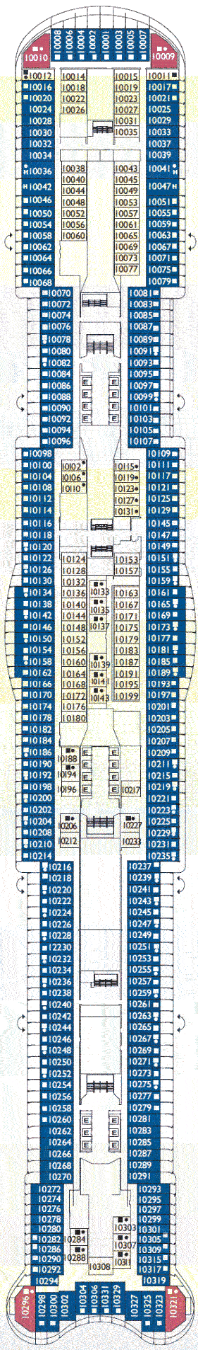Deckplan Deck 10 – Costa Toscana