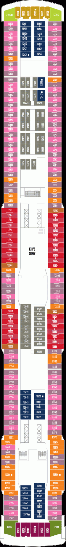 Deckplan Deck 12 – Norwegian Breakaway
