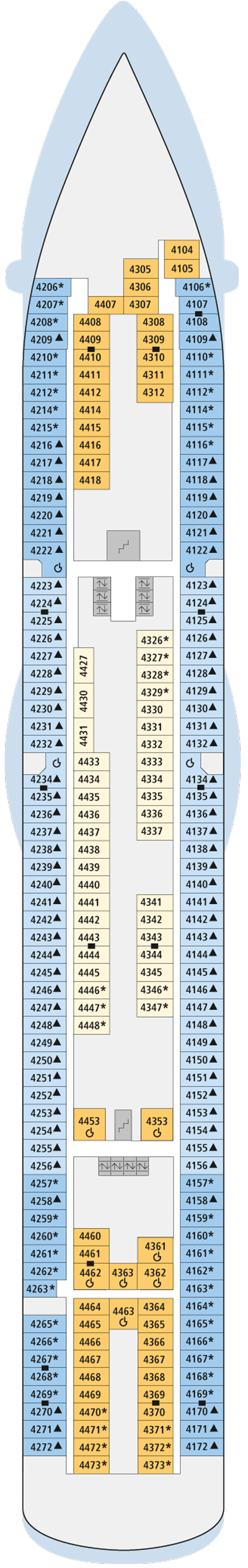 Deckplan Deck 4 – AIDAmar