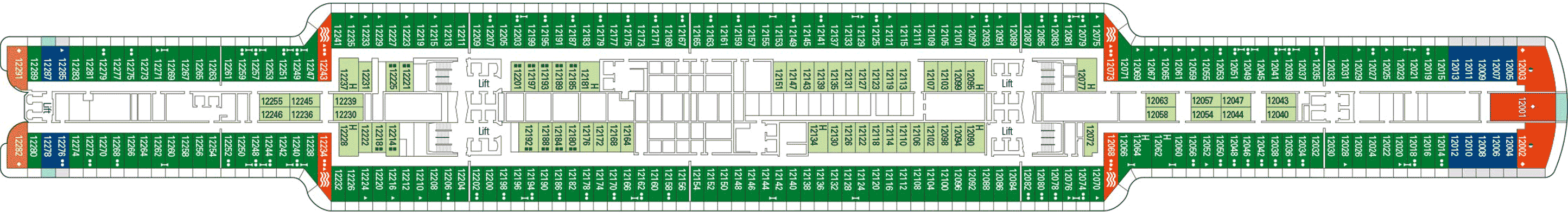 Deckplan Deck 12 – MSC Seashore