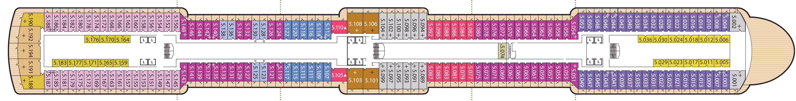 Deckplan Deck 5 – Queen Victoria