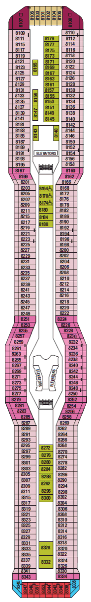 Deckplan Vista Deck – Celebrity Eclipse
