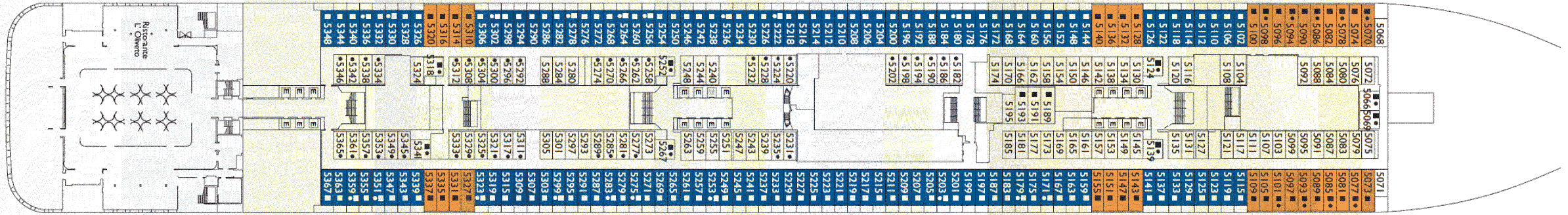 Deckplan Deck 5 – Costa Toscana