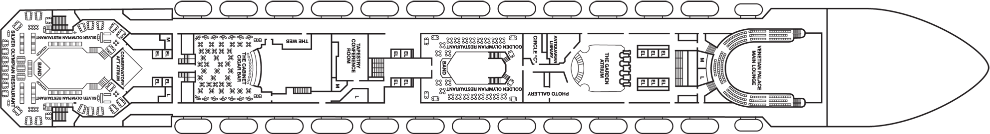 Deckplan Atlantic Deck – Carnival Liberty