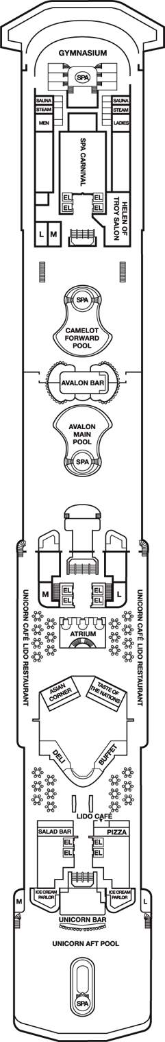 Deckplan Lido Deck – Carnival Legend