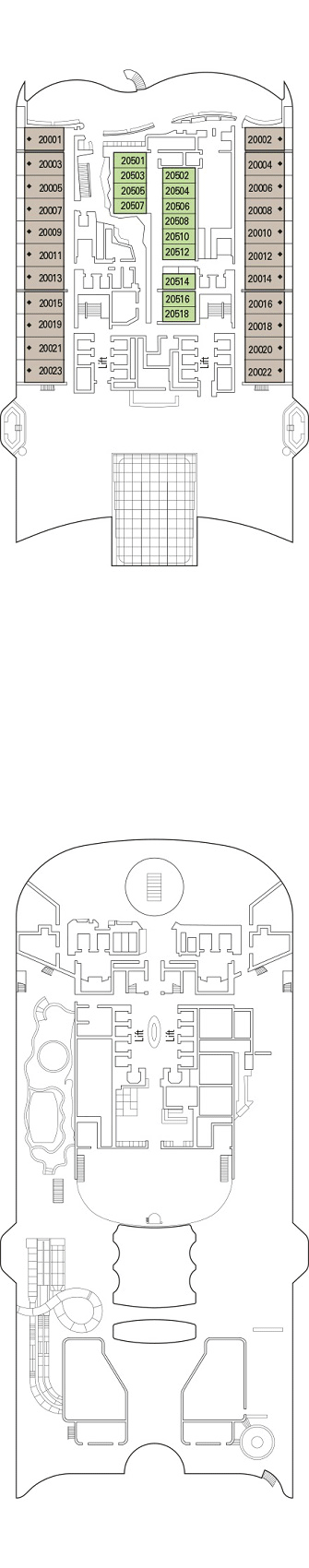 Deckplan Deck 20 - Lisbon – MSC World Europa