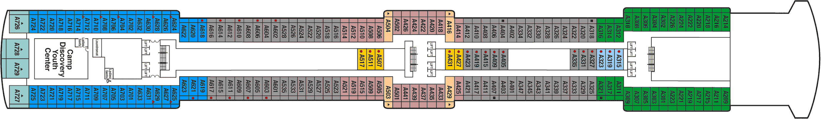 Deckplan Deck 12 Aloha – Island Princess