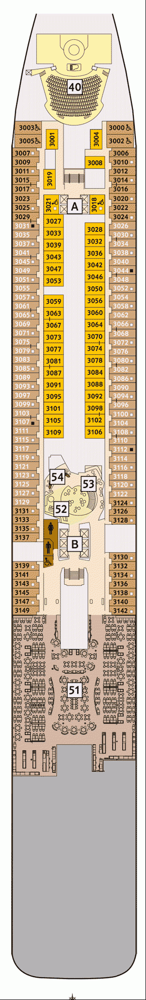 Deckplan Deck 3 - Atlantik – Mein Schiff 1