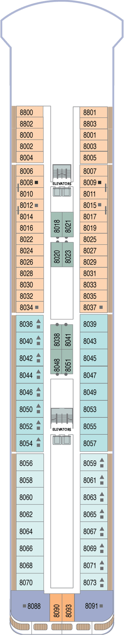 Deckplan Deck 8 – Azamara Pursuit