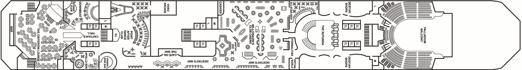 Deckplan Promenade Deck – Carnival Sunshine