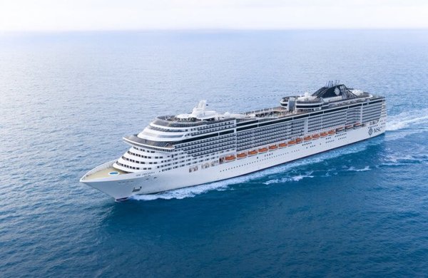 MSC Preziosa aus der Luft