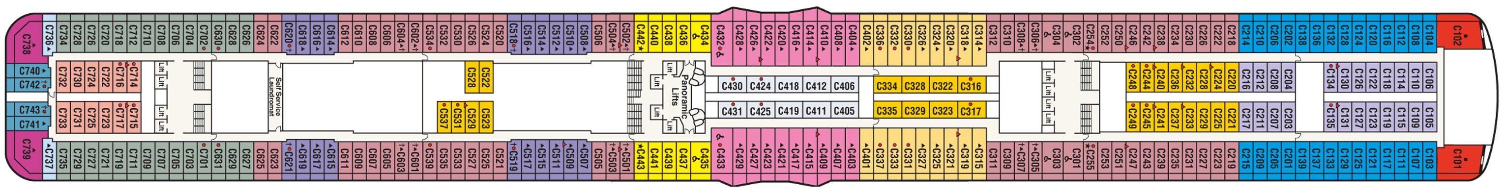Deckplan Deck 10 Caribe – Royal Princess