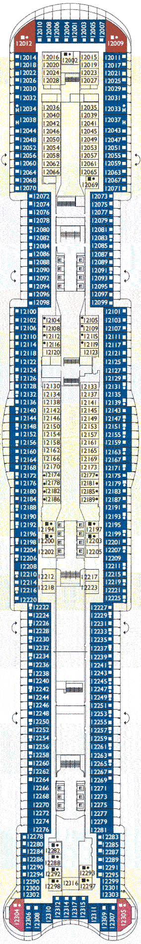 Deckplan Deck 12 – Costa Toscana