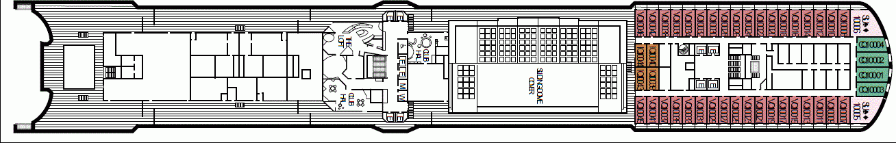 Deckplan Deck 10 - Panorama Deck  – Eurodam
