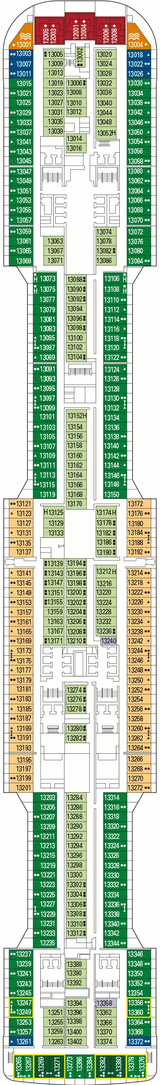 Deckplan Goya – MSC Grandiosa