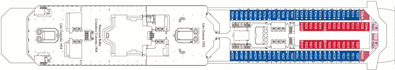 Deckplan Napoli Deck – Costa Fortuna
