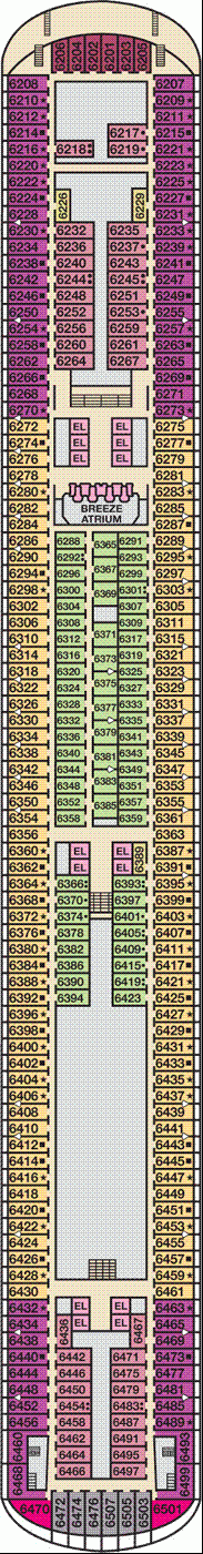 Deckplan Upper – Carnival Breeze