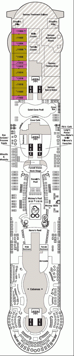 Deckplan Deck 11 – Disney Fantasy