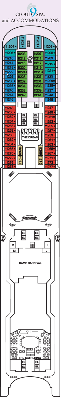 Deckplan Panorama Deck – Carnival Dream