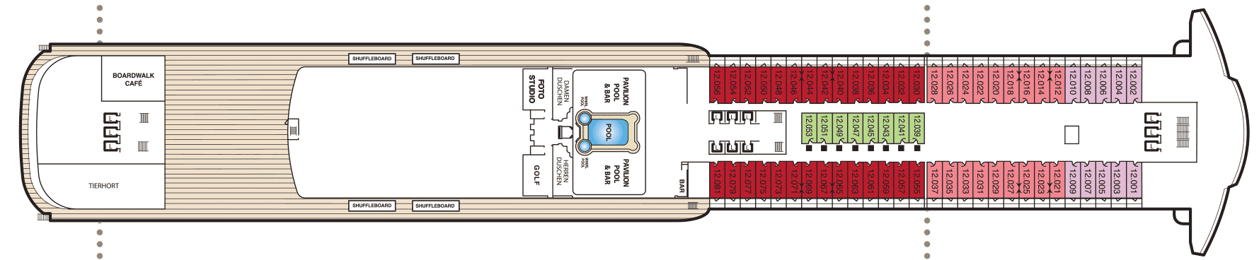 Deckplan Deck 12 – Queen Mary 2