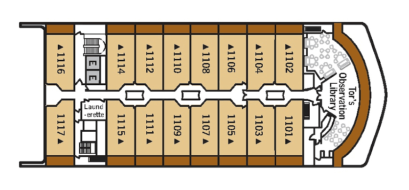 Deckplan Deck 11 – Silver Spirit