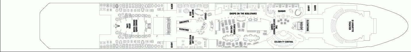 Deckplan Promenade Deck – Celebrity Silhouette