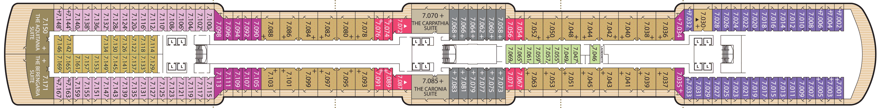 Deckplan Deck 7 – Queen Victoria