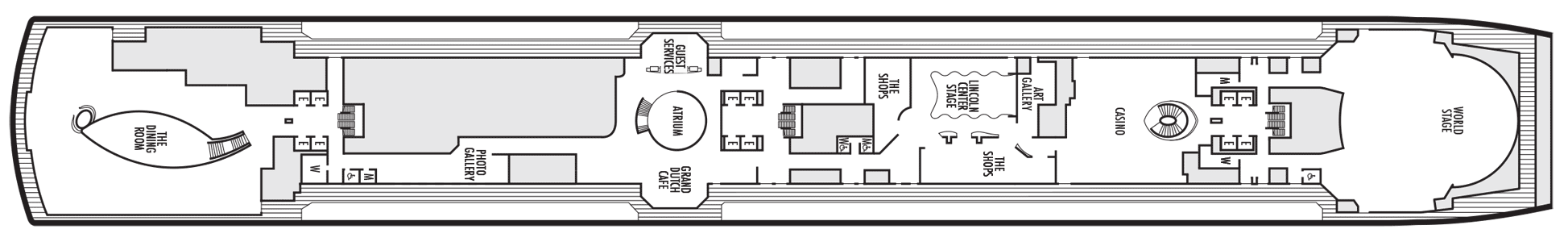 Deckplan Deck 3 Promenade Deck – Nieuw Statendam