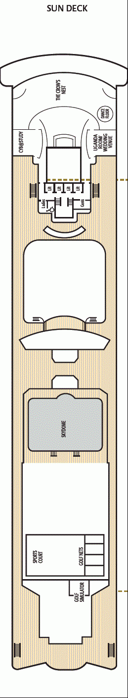Deckplan Sun Deck – Aurora